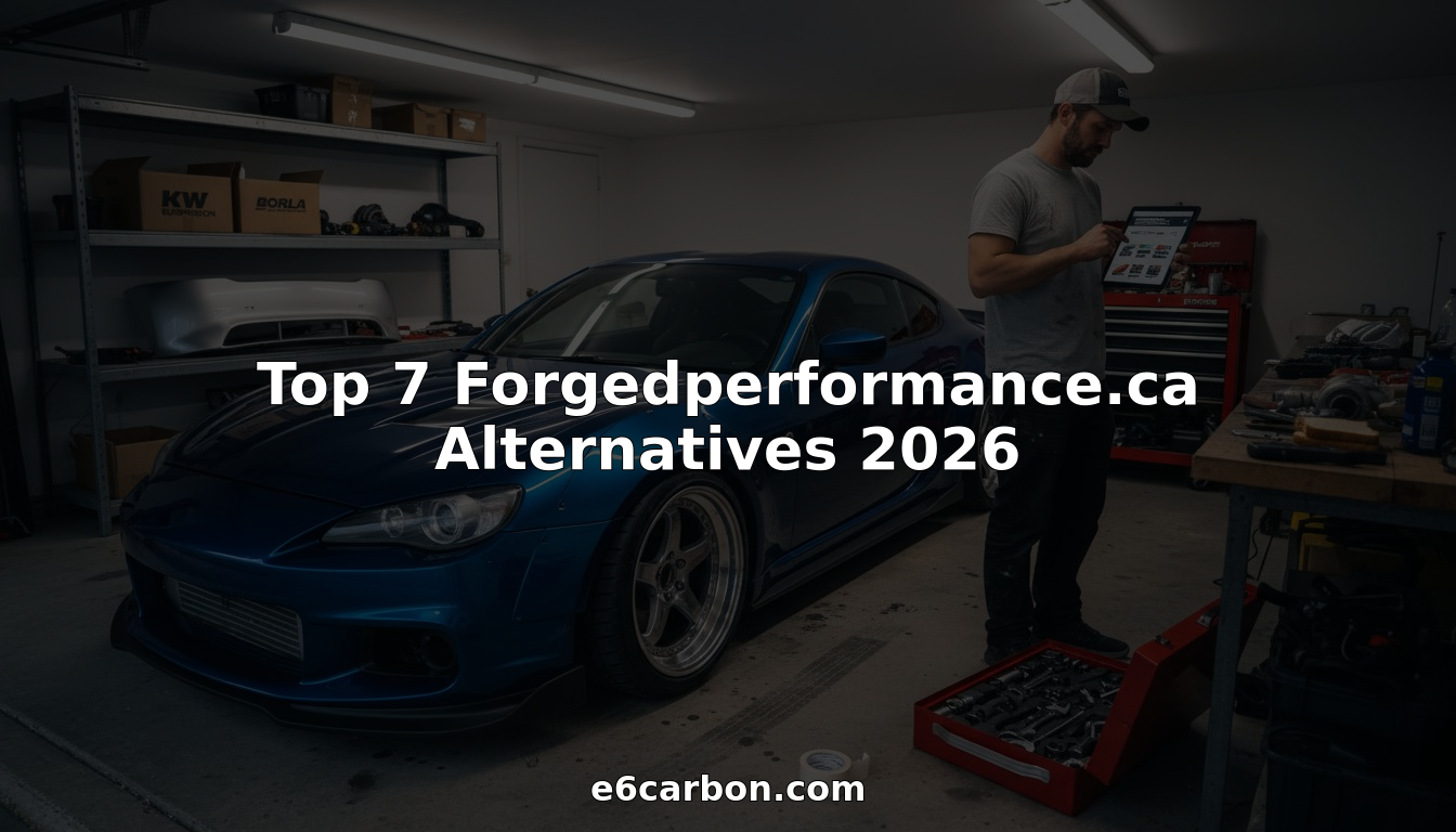 Automotive enthusiast researching parts in garage