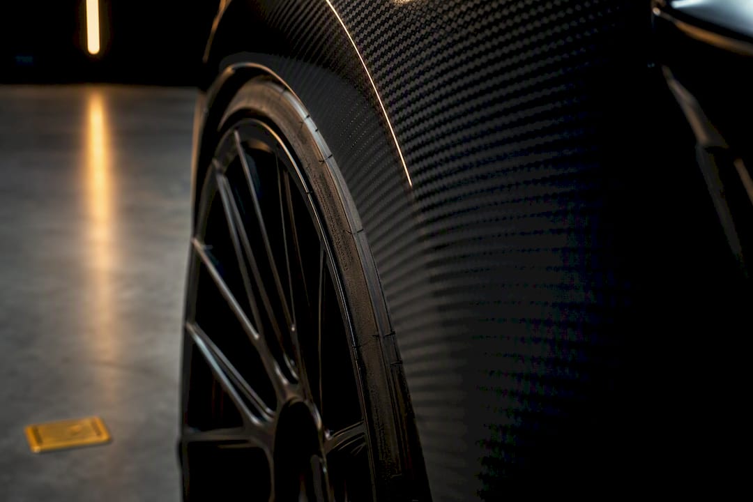 Close-up of wheel and fender clearance