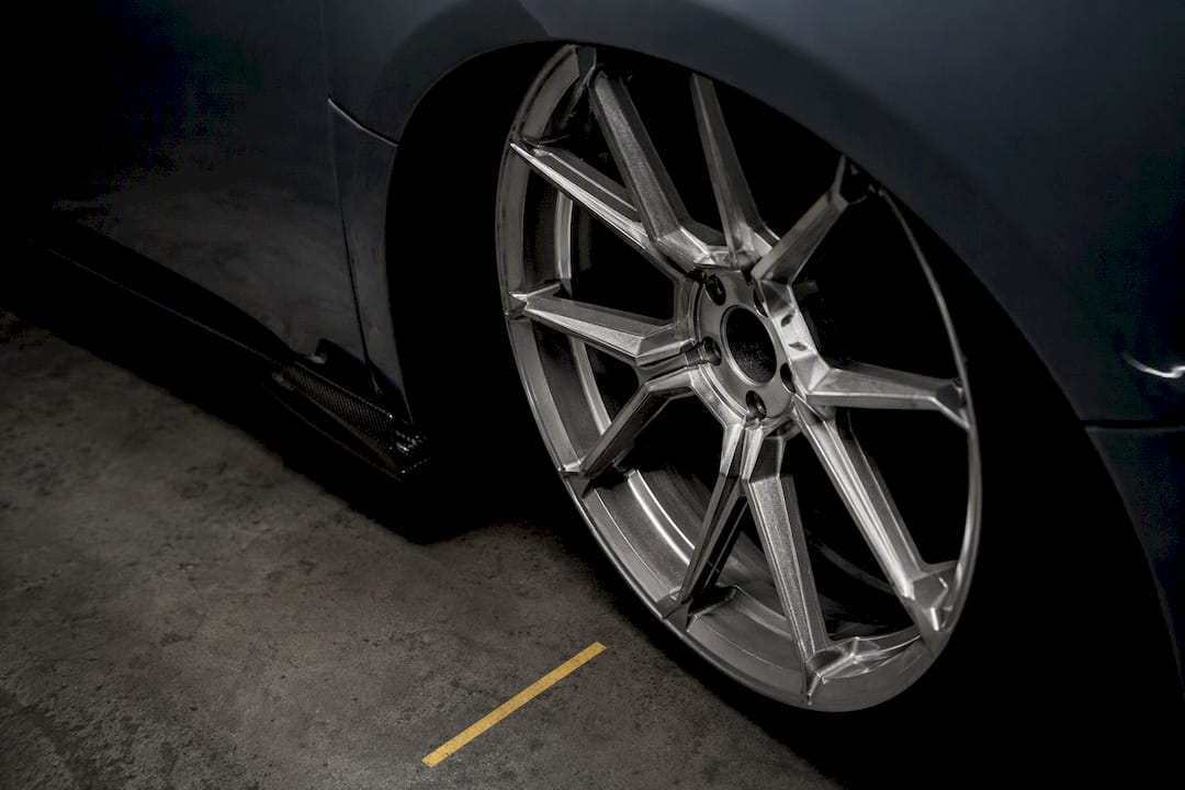 Close-up of forged wheel rim geometry