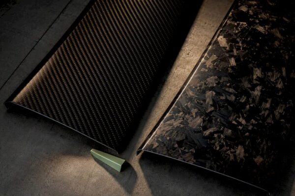 2x2 twill and forged carbon surface comparison