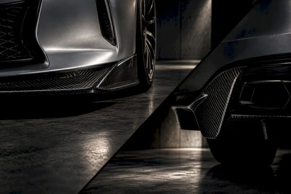 Carbon aero components in dramatic studio light