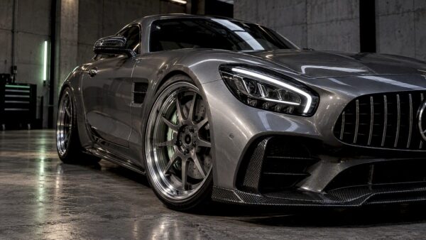 Mercedes-AMG GT with forged wheels and carbon trim