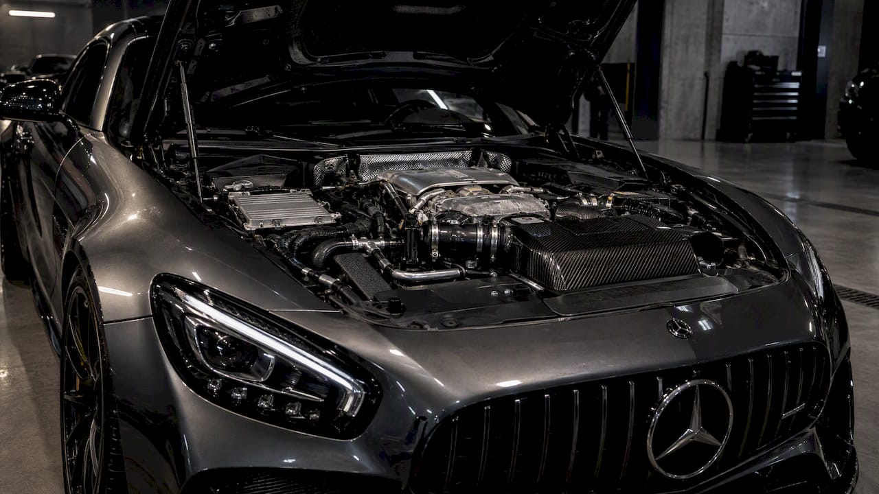 AMG GT with installed VTA adapter