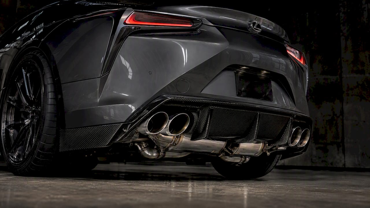 Lexus LC500 with valved exhaust installed